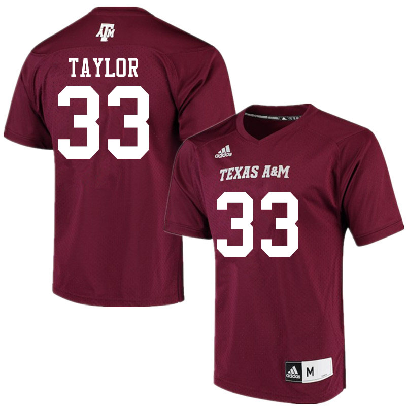 Men #33 Dylan Taylor Texas A&M Aggies College Football Jerseys Sale-Maroon Alumni Player
